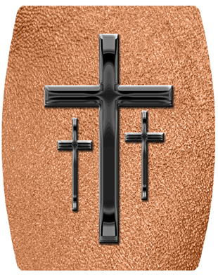 DNSHEND 517 BK SH CP Black 3 Crosses Shimmer Copper